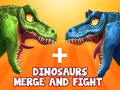 Dinosaurs Merge and Fight
