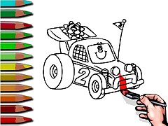 BTS Racing Car Coloring
