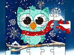 Winter Snowy Owls Jigsaw